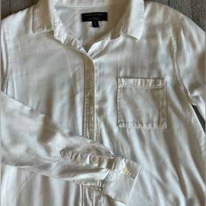 Banana Republic Boyfriend Oxford Shirt - White Size Small